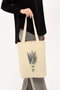 Zoozie Bags 0605 Bolso de Mano de Algodón en Crema, 35 x 40 x 8 cm